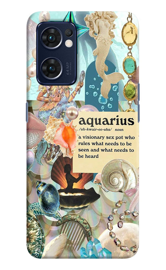 Aquarius Zodiac Oppo Reno7 5G Hard Case Back Cover by Casekaro
