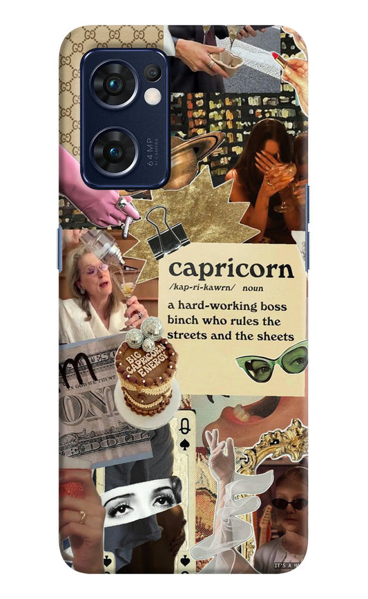 Capricorn Zodiac Oppo Reno7 5G Hard Case Back Cover by Casekaro