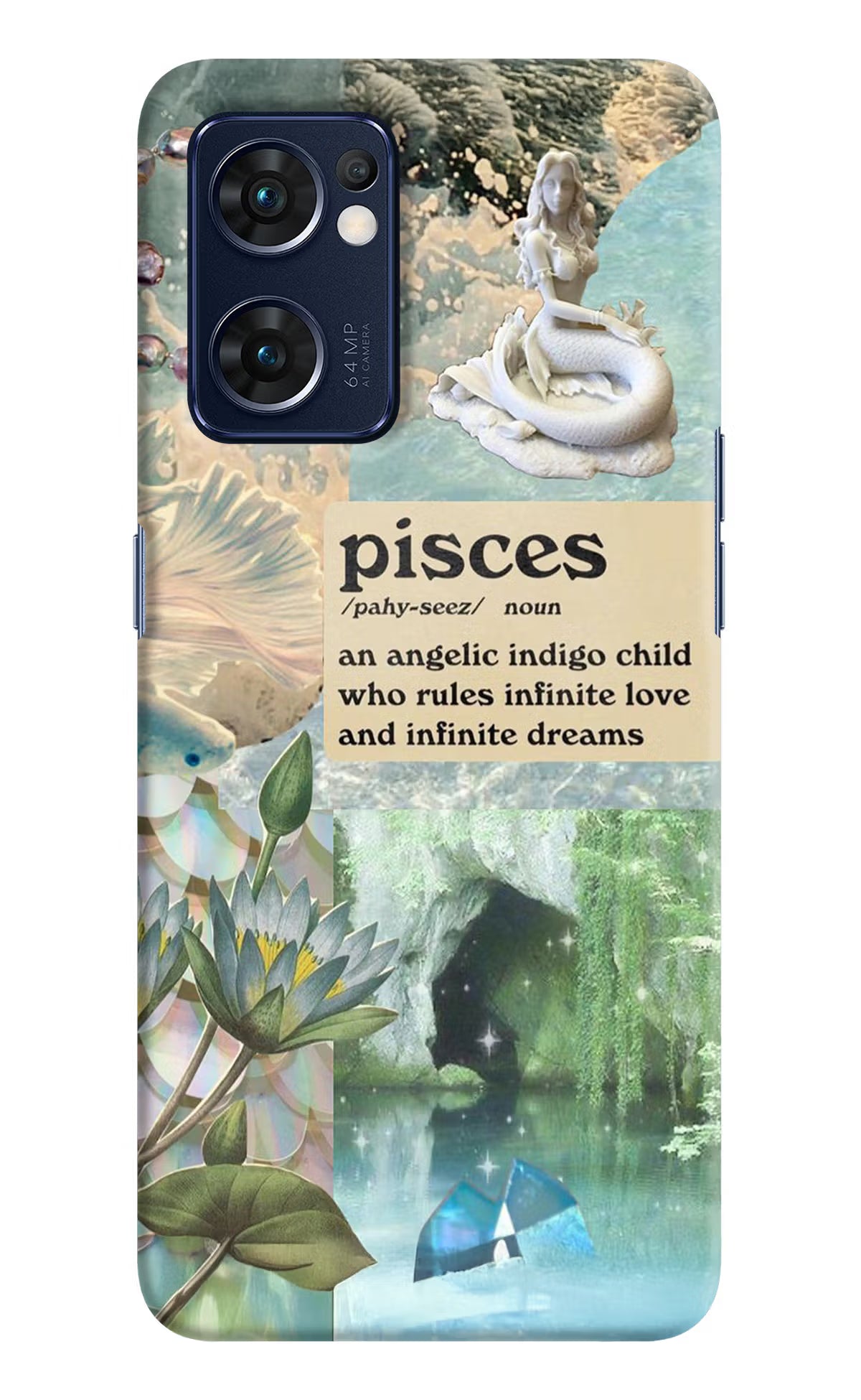 Pisces Zodiac Oppo Reno7 5G Hard Case Back Cover by Casekaro