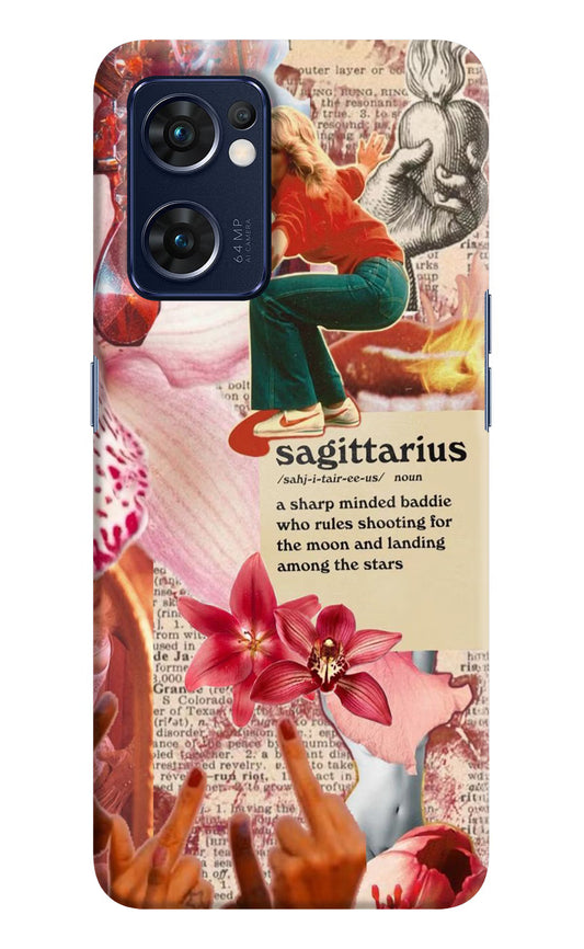 Sagittarius Zodiac Oppo Reno7 5G Hard Case Back Cover by Casekaro