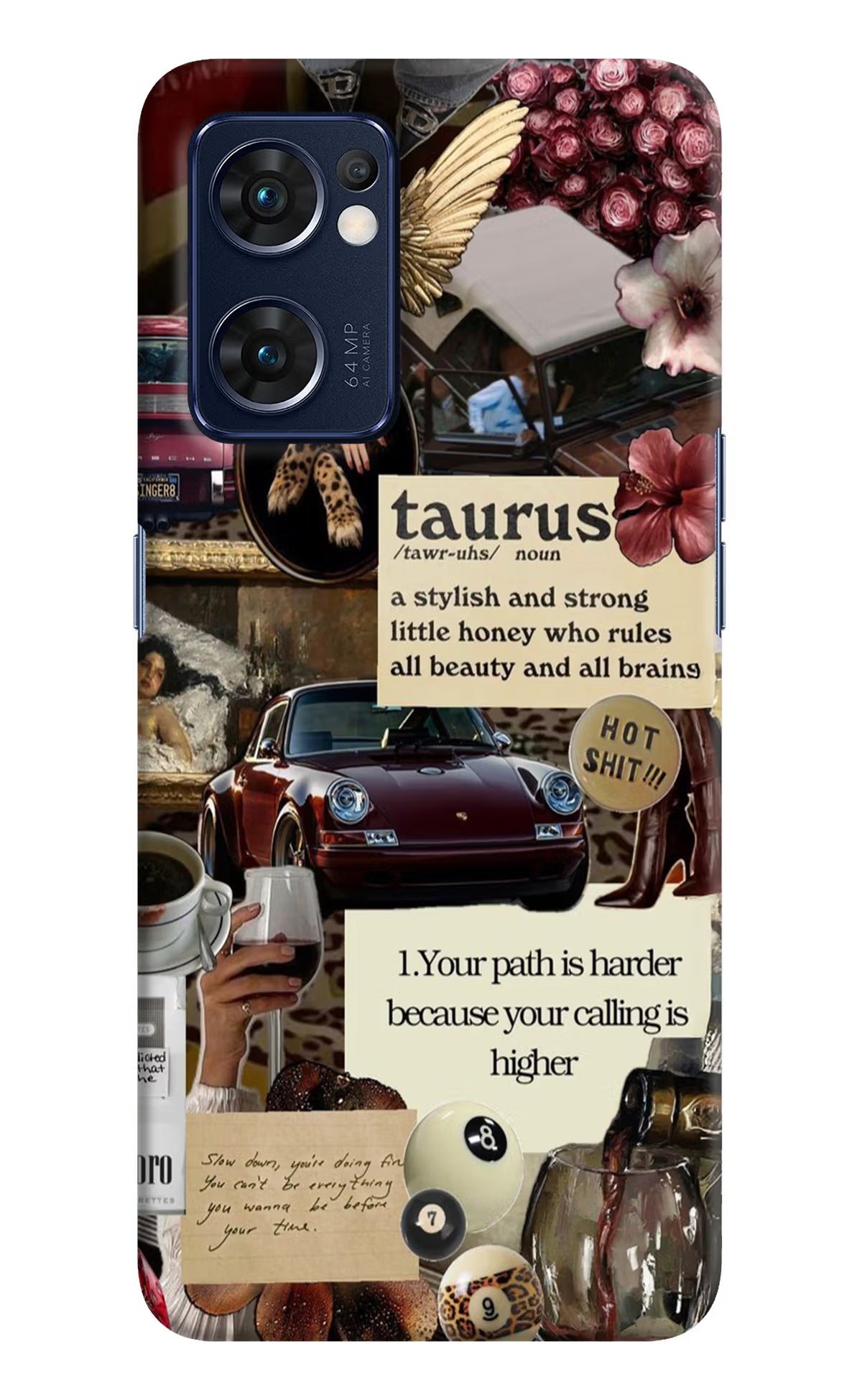 Taurus Zodiac Oppo Reno7 5G Hard Case Back Cover by Casekaro