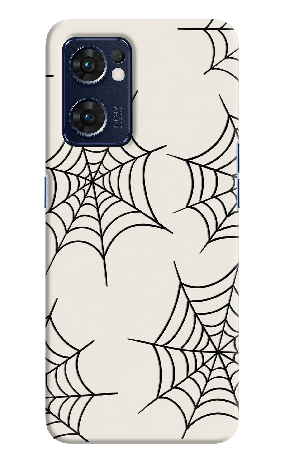Spider Web Oppo Reno7 5G Hard Case Back Cover by Casekaro