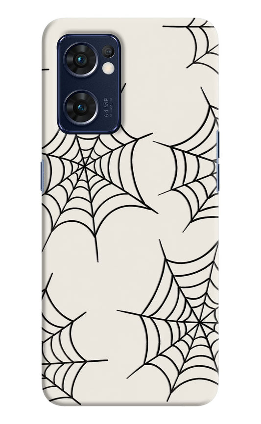Spider Web Oppo Reno7 5G Hard Case Back Cover by Casekaro