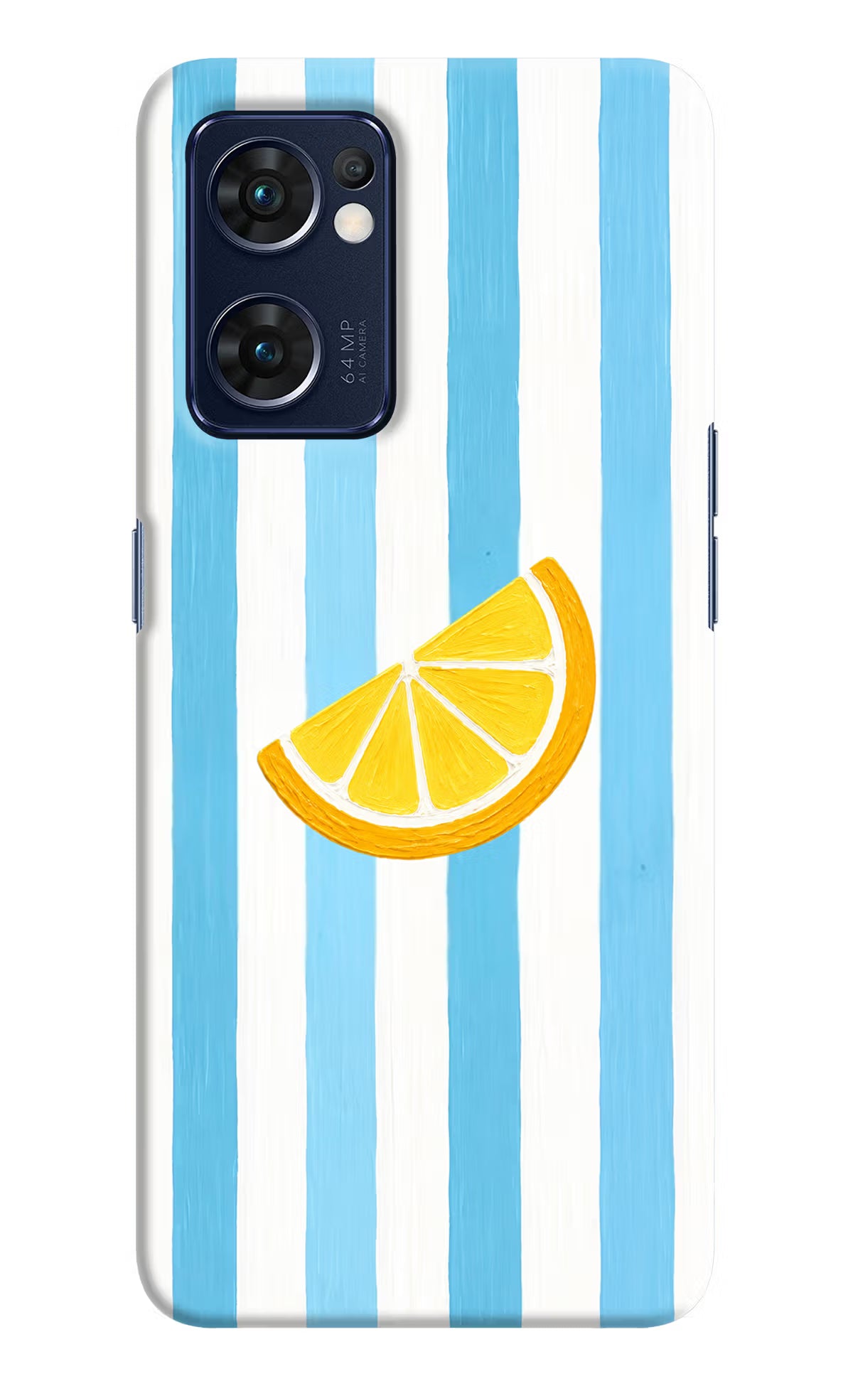 Summer Lemon Oppo Reno7 5G Hard Case Back Cover by Casekaro