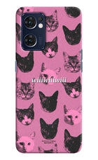 Pink Cats Oppo Reno7 5G Hard Case Back Cover by Casekaro