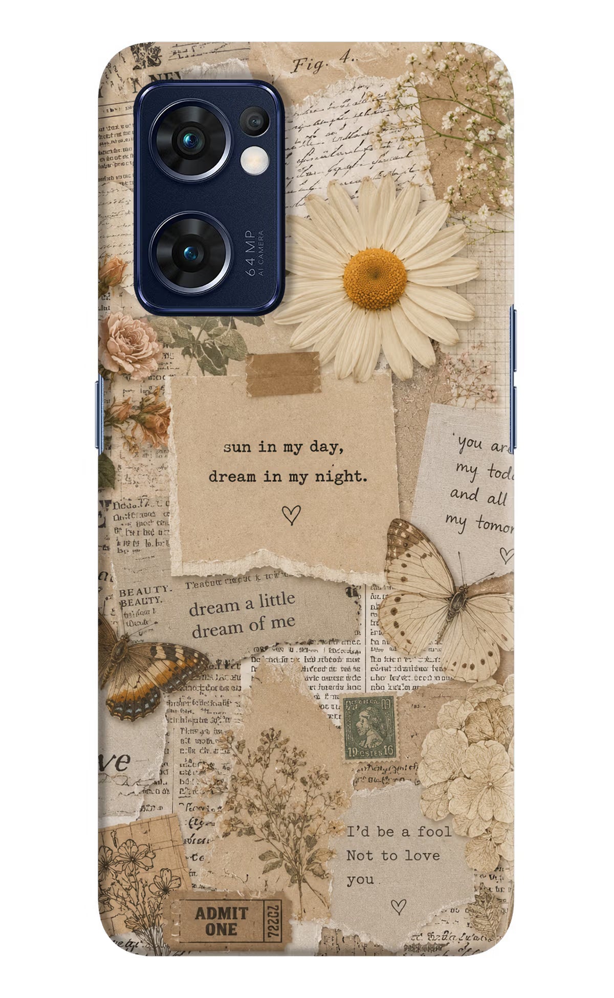 Vintage case Oppo Reno7 5G Back Cover
