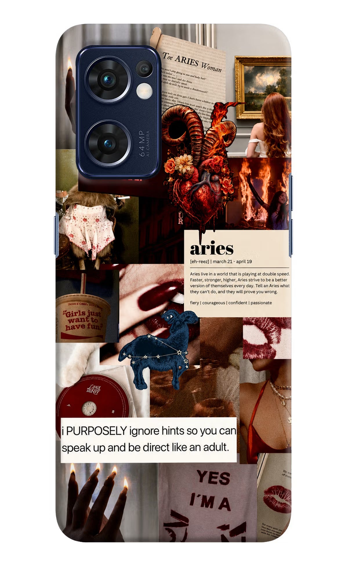 Zodiac Aries Oppo Reno7 5G Back Cover