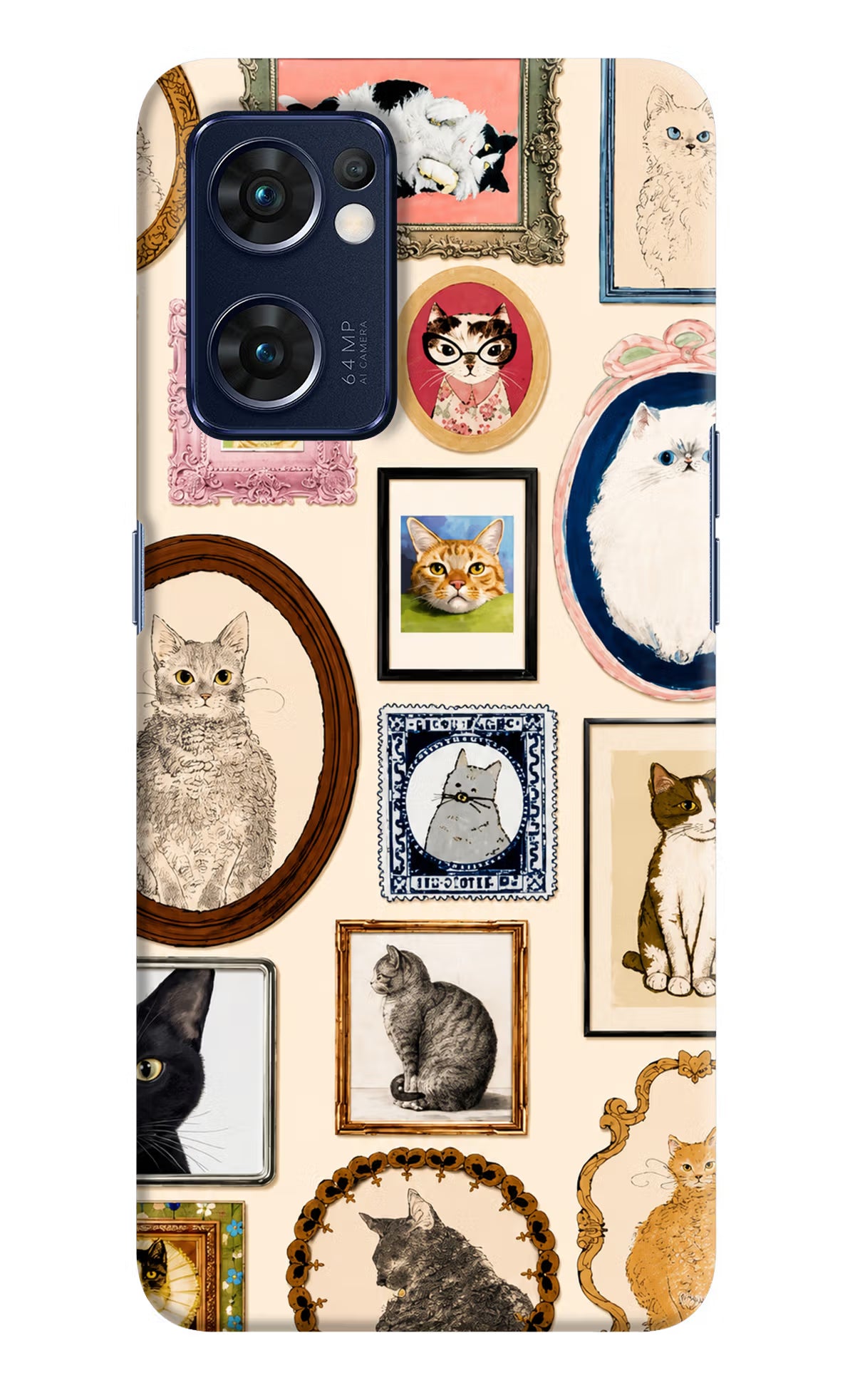 Mirror Cats Oppo Reno7 5G Back Cover