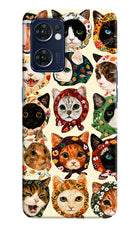 Cool Cat Oppo Reno7 5G Hard Case Back Cover by Casekaro
