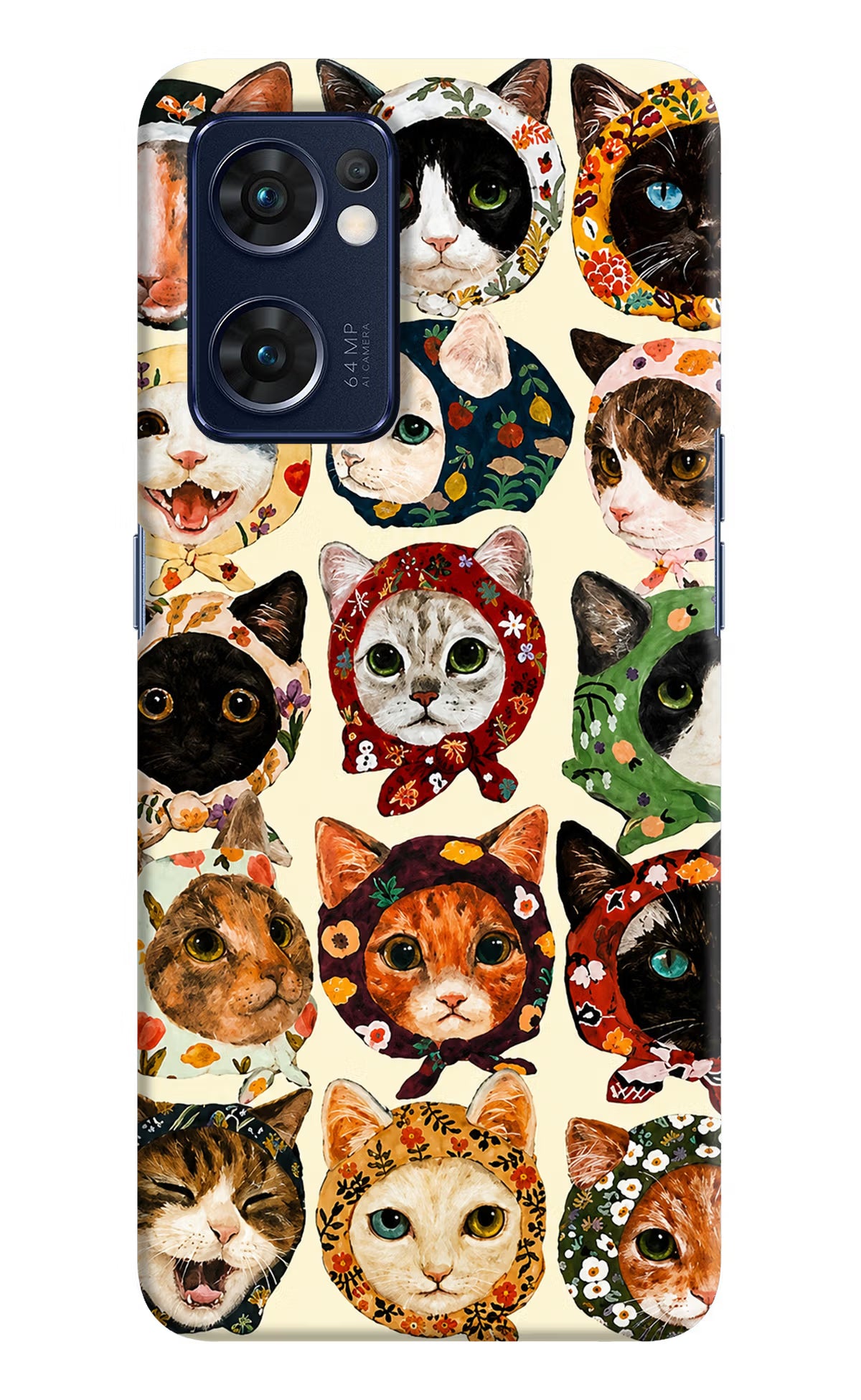 Cool Cat Oppo Reno7 5G Back Cover