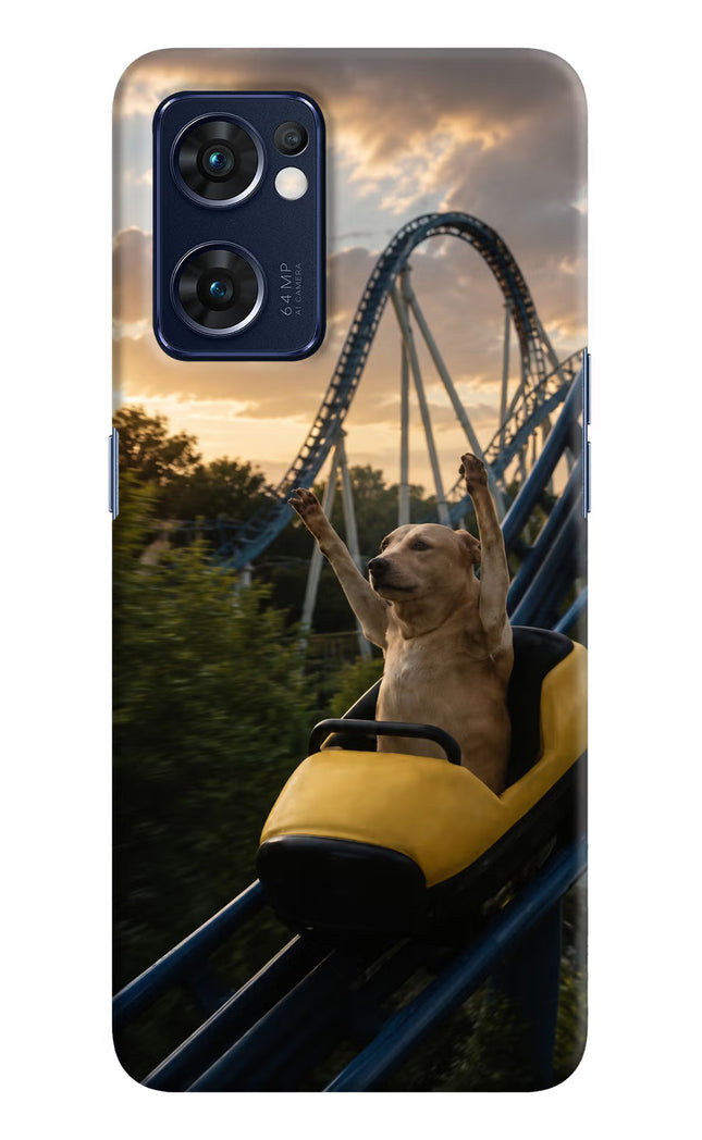 Rollercoaster Dog Oppo Reno7 5G Hard Case Back Cover by Casekaro