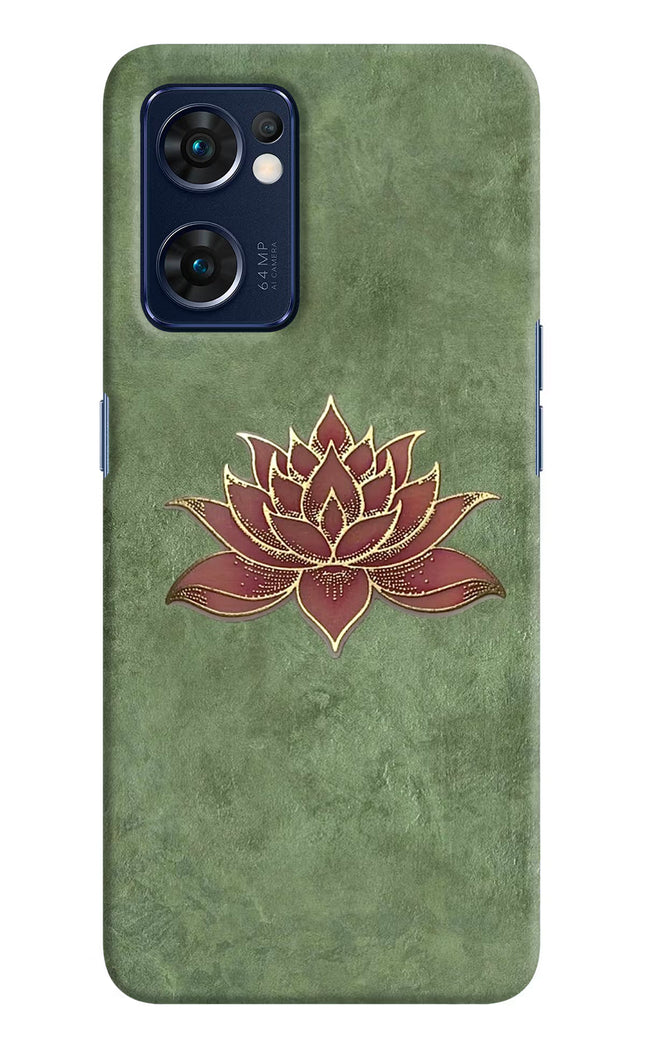 Lotus Grace Oppo Reno7 5G Hard Case Back Cover by Casekaro