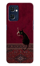 Midnight Cat Oppo Reno7 5G Back Cover