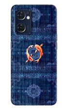 Koi Blue Oppo Reno7 5G Back Cover