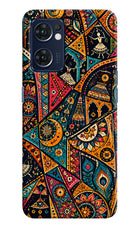 Folk Print Oppo Reno7 5G Back Cover