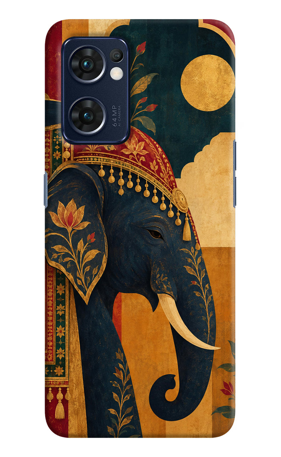 Royal Elephant Oppo Reno7 5G Back Cover, Hard case