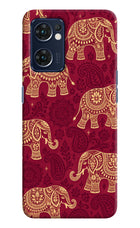 Maroon Elephant Oppo Reno7 5G Hard Case Back Cover by Casekaro