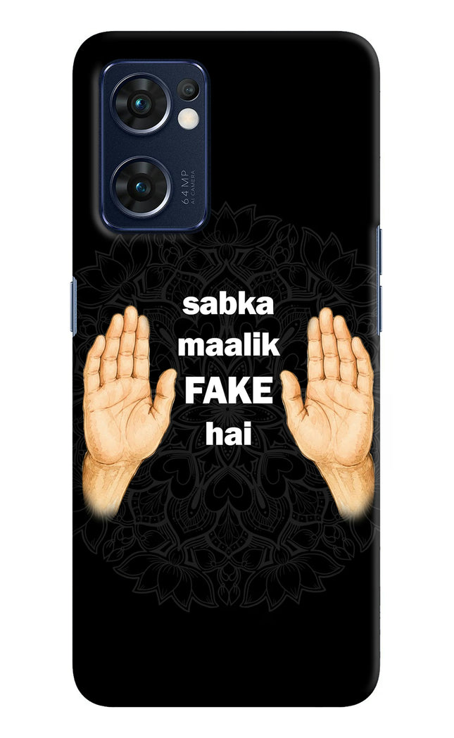 Sabka Malik Fake Oppo Reno7 5G Hard Case Back Cover by Casekaro