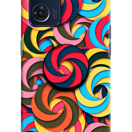 Spiral Pattern Oppo Reno7 5G Pop Case by Casekaro