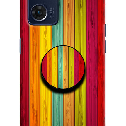 Multicolor Wooden Oppo Reno7 5G Pop Case by Casekaro