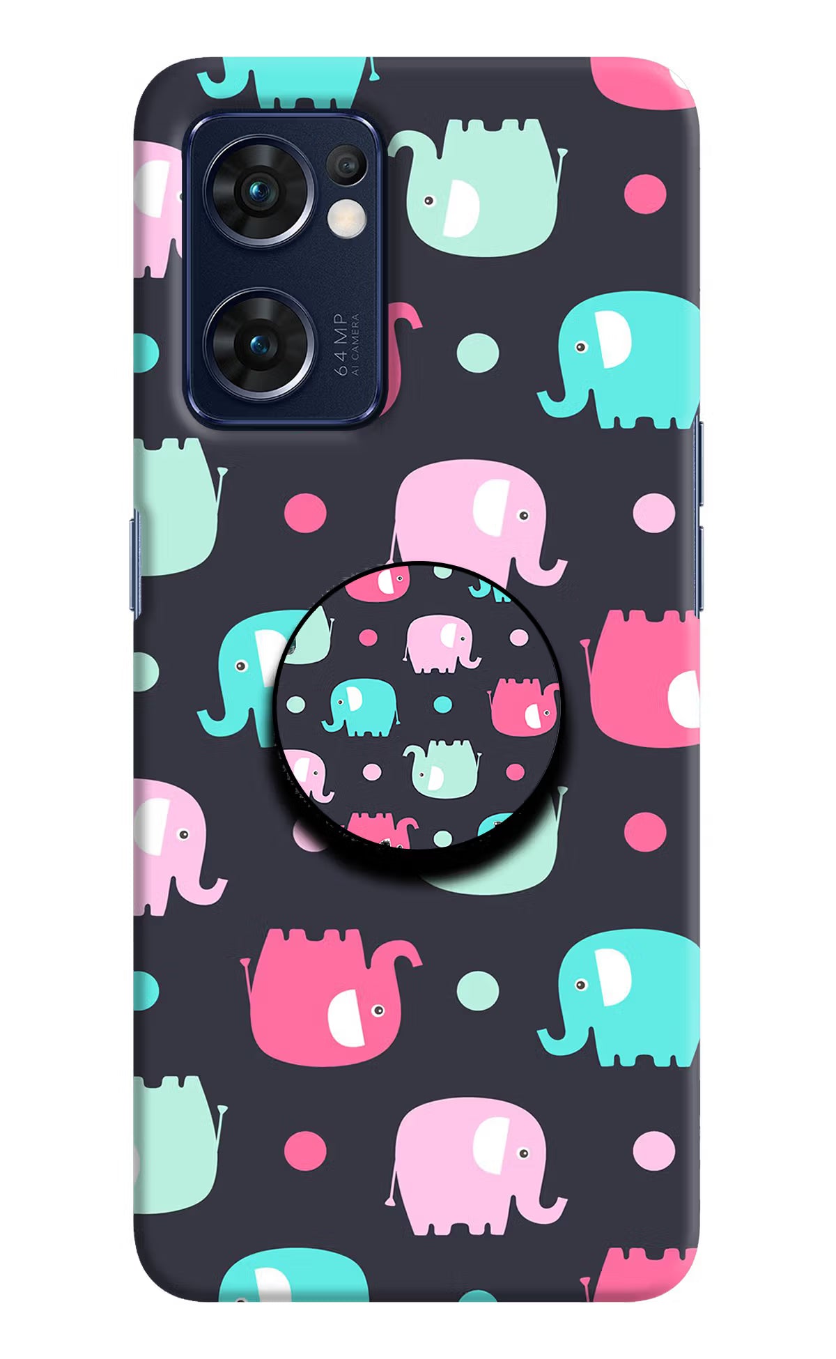 Baby Elephants Oppo Reno7 5G Pop Case by Casekaro
