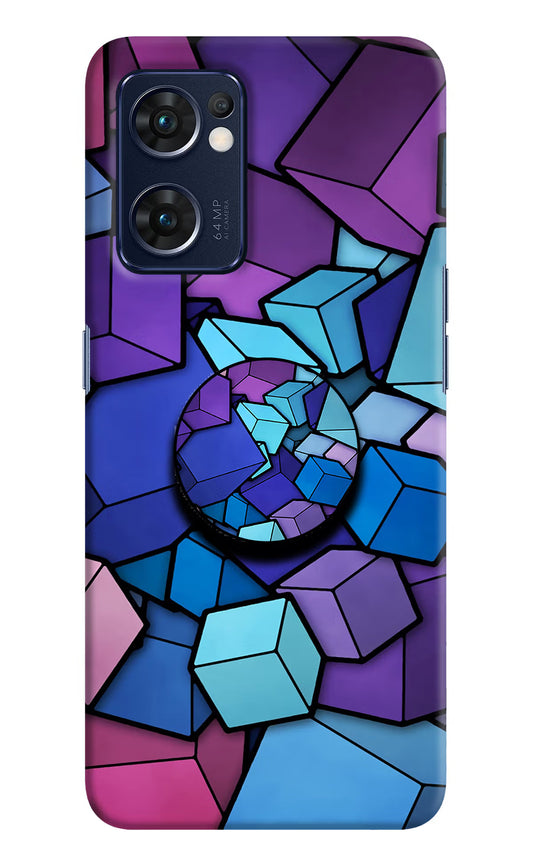 Cubic Abstract Oppo Reno7 5G Pop Case by Casekaro