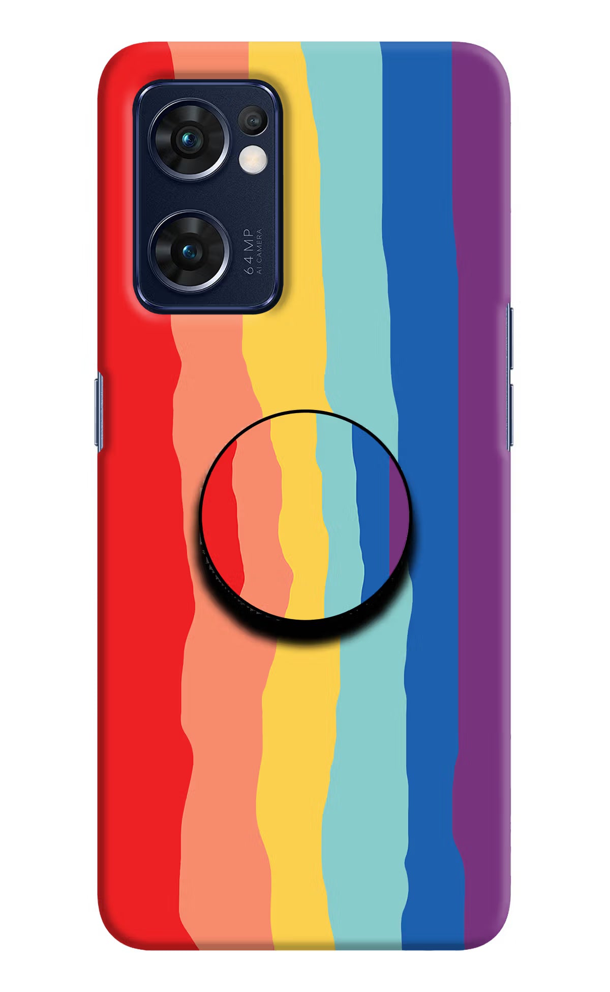 Rainbow Oppo Reno7 5G Pop Case by Casekaro