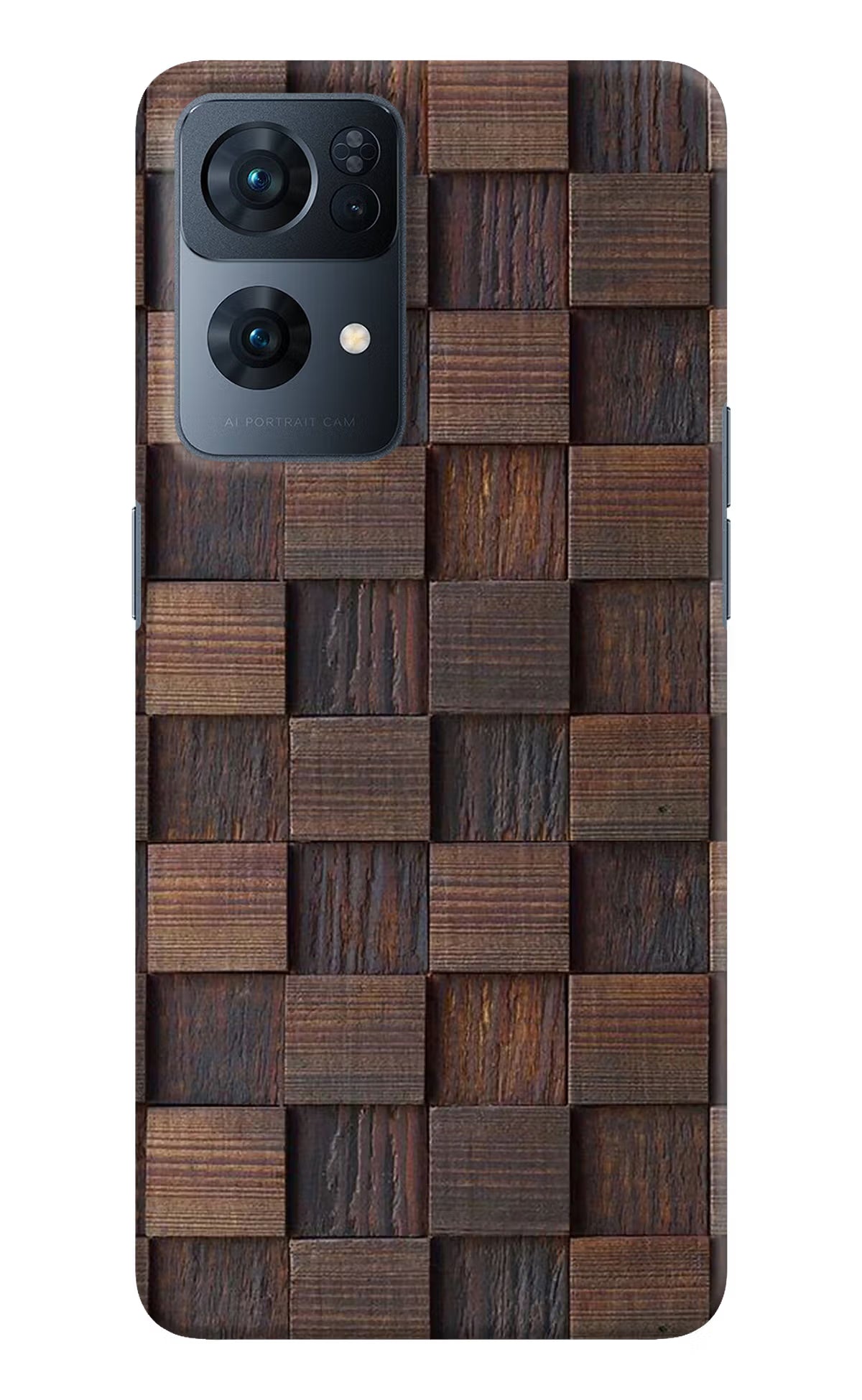 Wooden Cube Design Oppo Reno7 Pro 5G Hard Case Back Cover by Casekaro