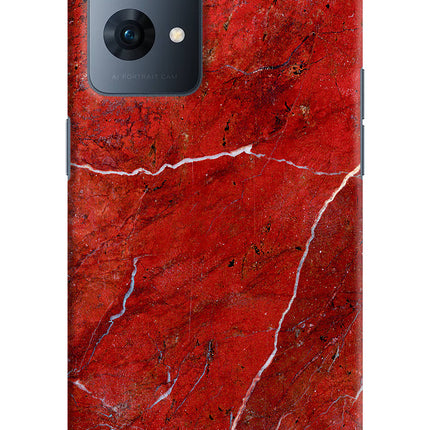 Red Marble Design Oppo Reno7 Pro 5G Hard Case Back Cover by Casekaro