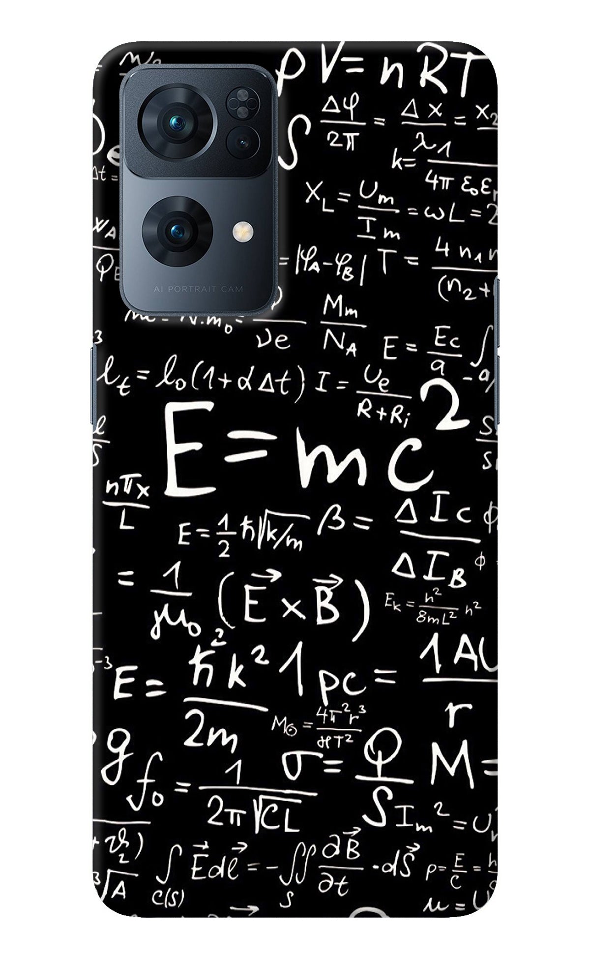 Physics Albert Einstein Formula Oppo Reno7 Pro 5G Back Cover