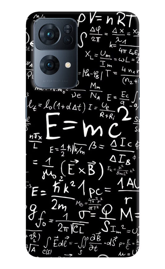 Physics Formula Oppo Reno7 Pro 5G Hard Case Back Cover by Casekaro