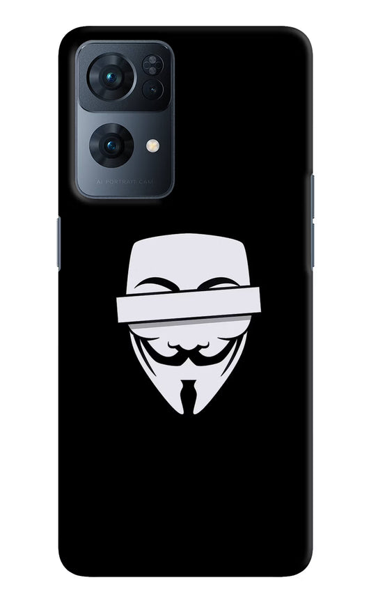Anonymous Face Oppo Reno7 Pro 5G Hard Case Back Cover by Casekaro
