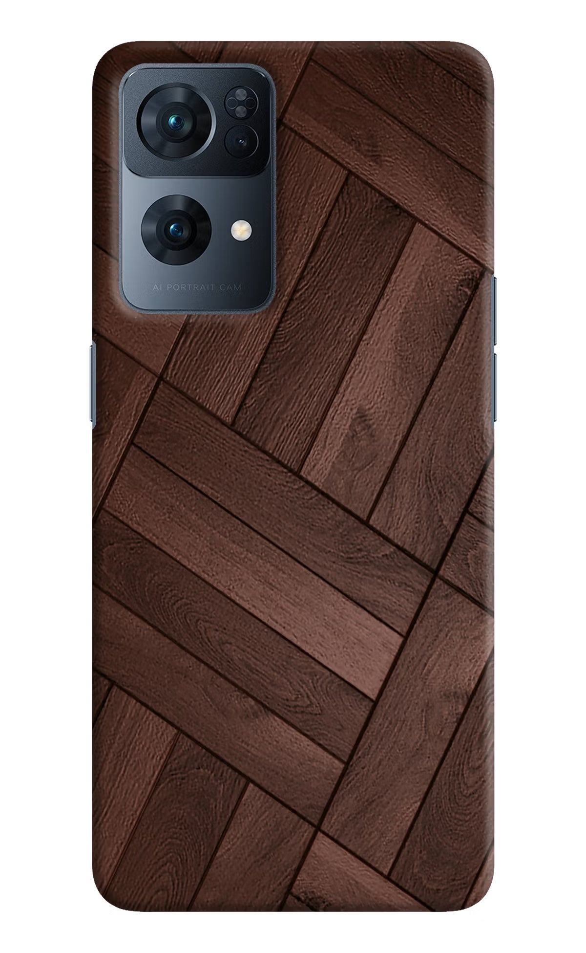 Wooden Texture Design Oppo Reno7 Pro 5G Hard Case Back Cover by Casekaro
