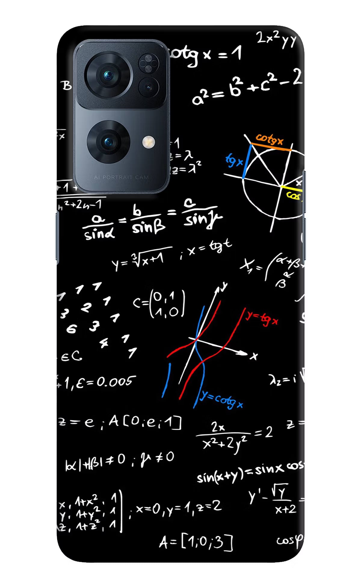 Mathematics Formula Oppo Reno7 Pro 5G Hard Case Back Cover by Casekaro