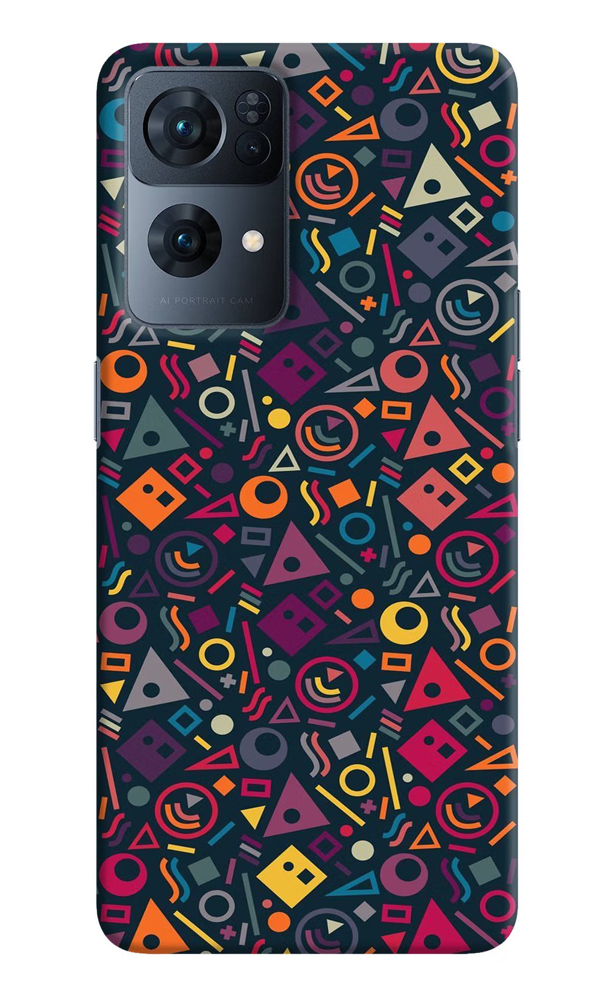 Geometric Abstract Oppo Reno7 Pro 5G Hard Case Back Cover by Casekaro