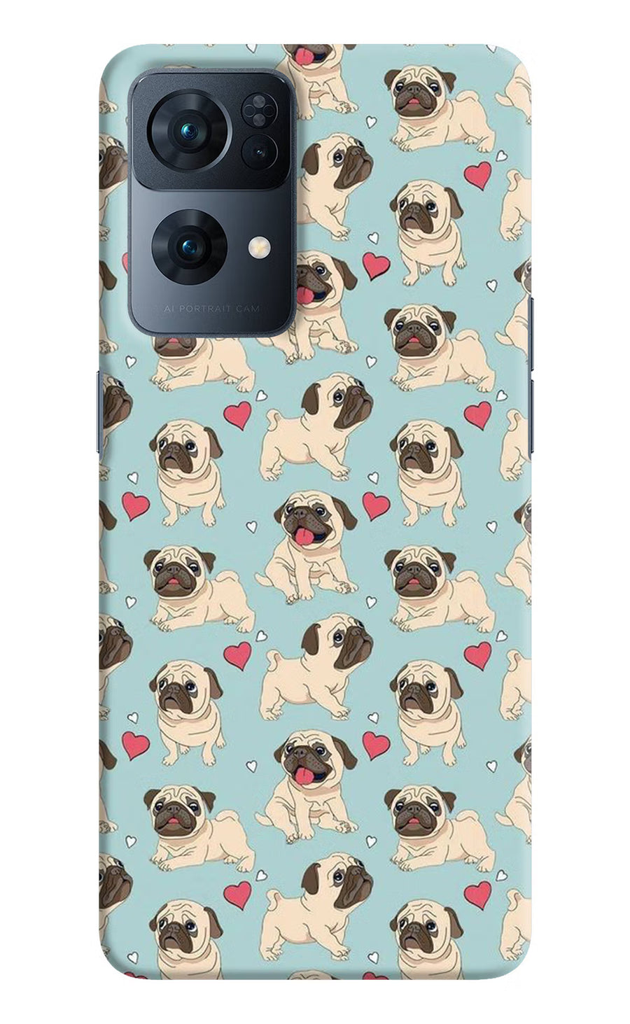 Pug Dog Oppo Reno7 Pro 5G Back Cover, Hard case