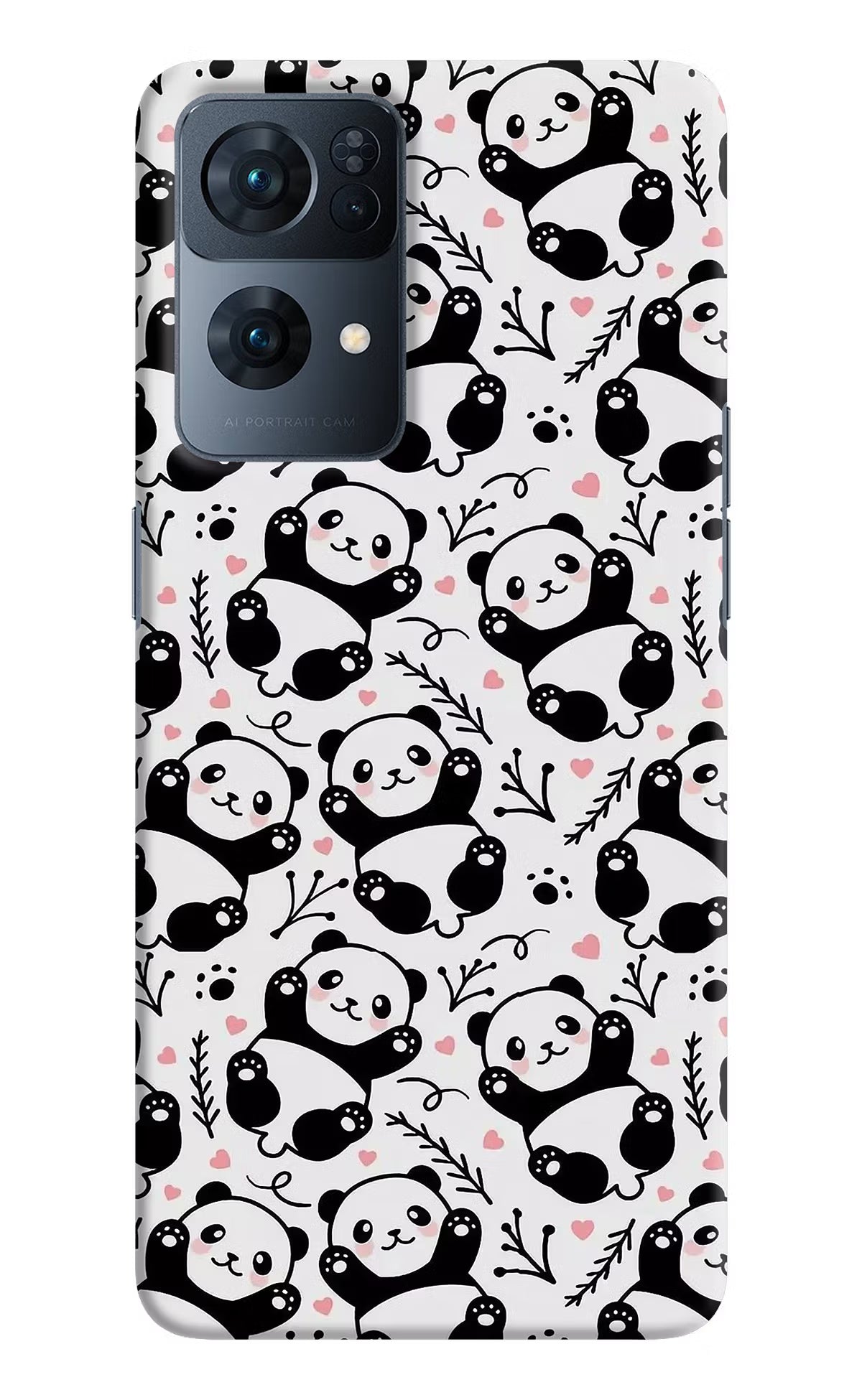 Cute Panda Oppo Reno7 Pro 5G Hard Case Back Cover by Casekaro