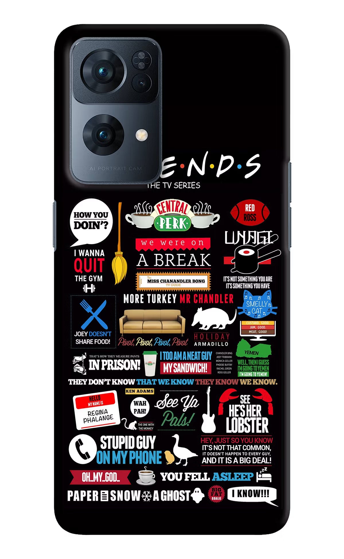FRIENDS Oppo Reno7 Pro 5G Hard Case Back Cover by Casekaro
