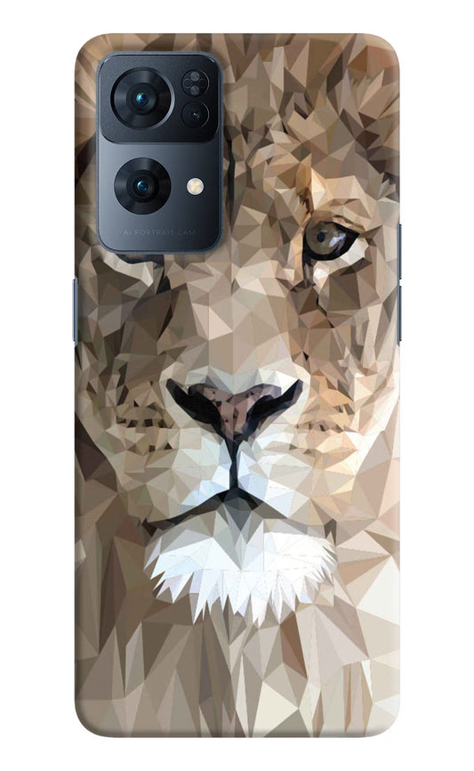 Lion Art Oppo Reno7 Pro 5G Hard Case Back Cover by Casekaro