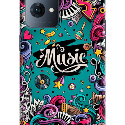 Music Graffiti Oppo Reno7 Pro 5G Hard Case Back Cover by Casekaro