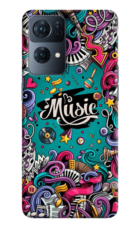 Music Graffiti Oppo Reno7 Pro 5G Hard Case Back Cover by Casekaro