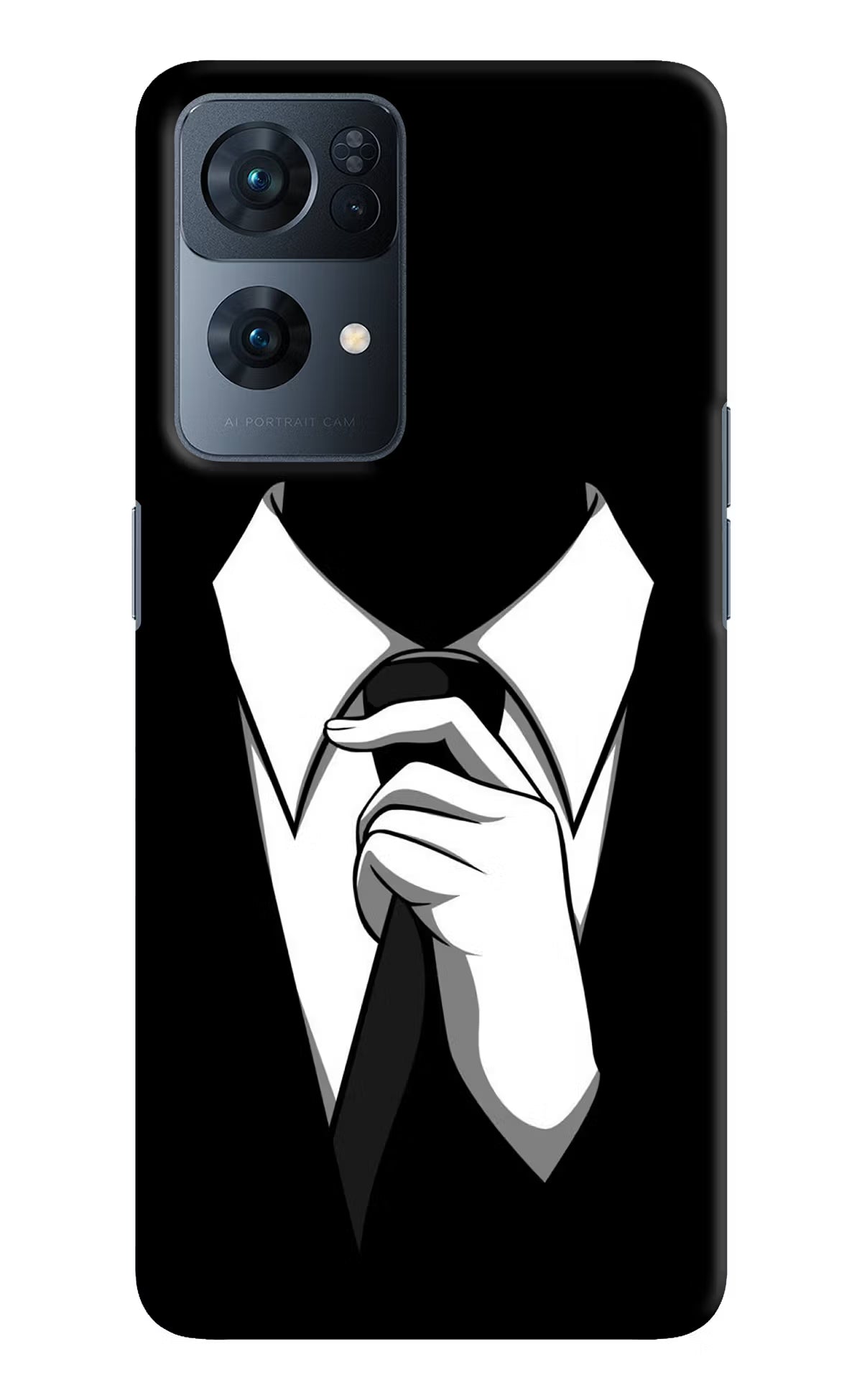 Black Tie Oppo Reno7 Pro 5G Hard Case Back Cover by Casekaro