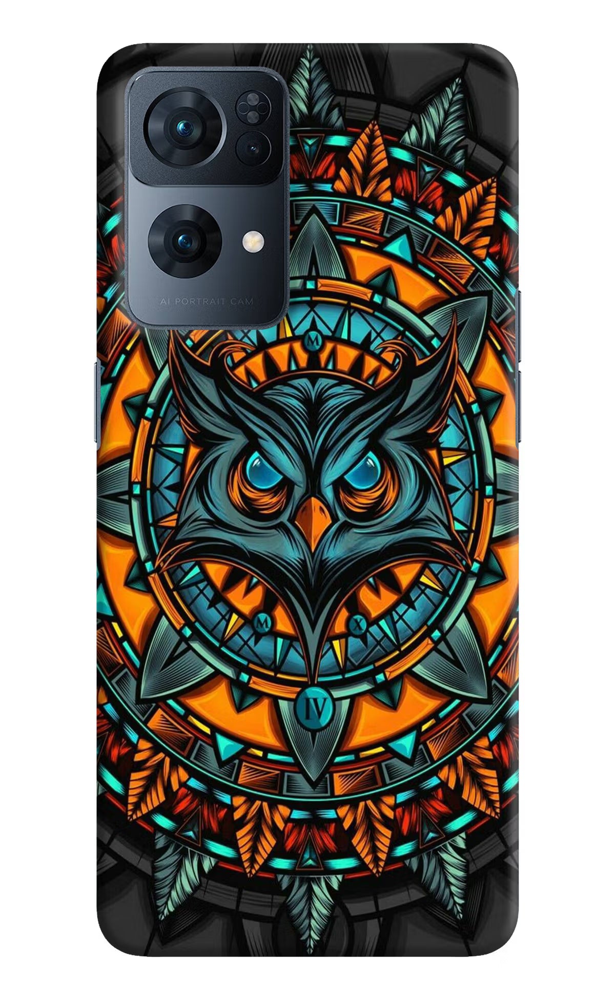 Angry Owl Art Oppo Reno7 Pro 5G Hard Case Back Cover by Casekaro