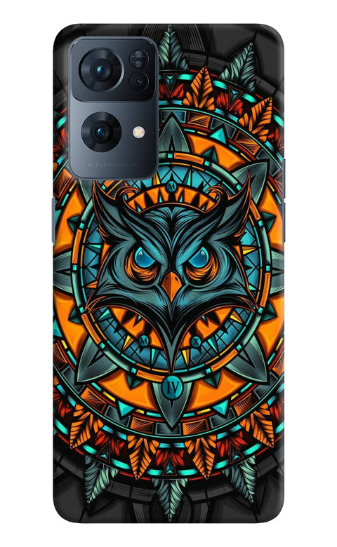 Angry Owl Art Oppo Reno7 Pro 5G Back Cover