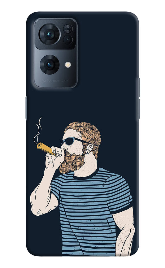 Smoking Oppo Reno7 Pro 5G Hard Case Back Cover by Casekaro
