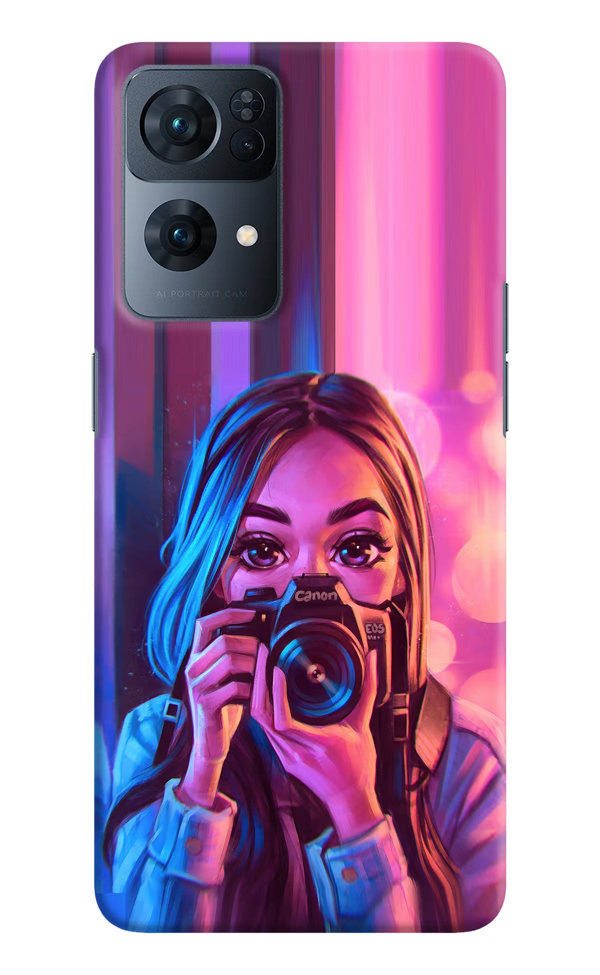 Girl Photographer Oppo Reno7 Pro 5G Hard Case Back Cover by Casekaro