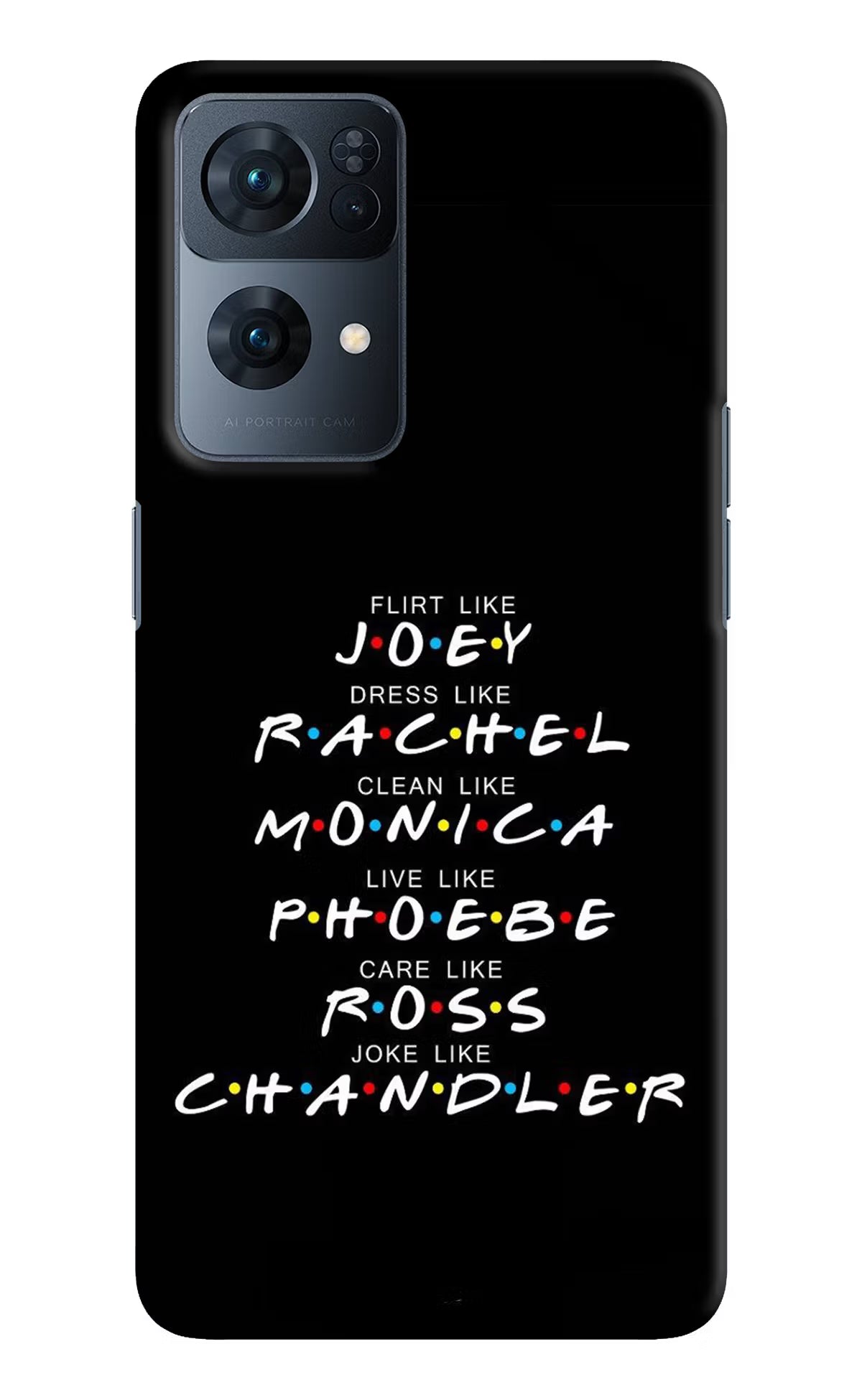 FRIENDS Character Oppo Reno7 Pro 5G Hard Case Back Cover by Casekaro