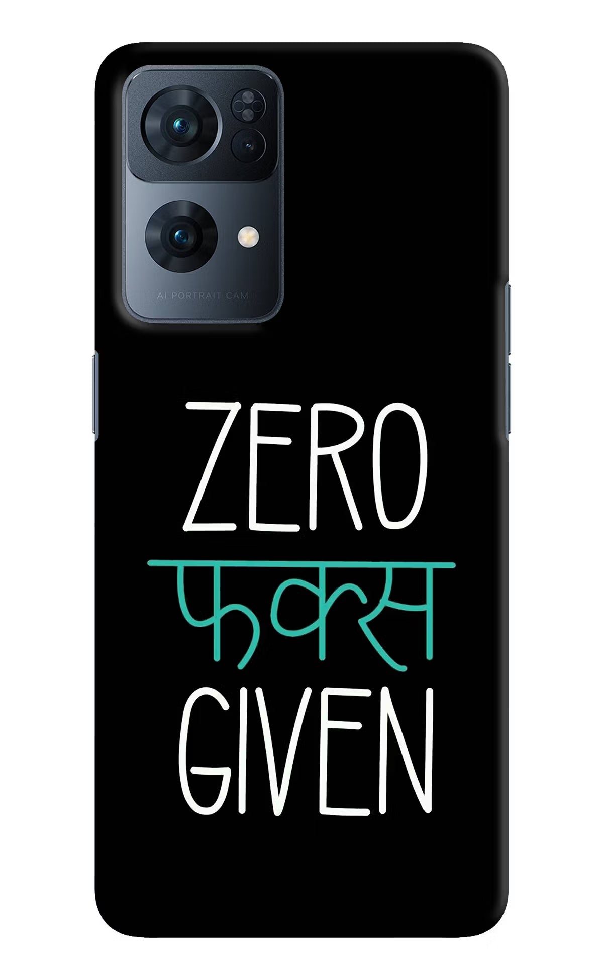Zero Fucks Given Oppo Reno7 Pro 5G Hard Case Back Cover by Casekaro