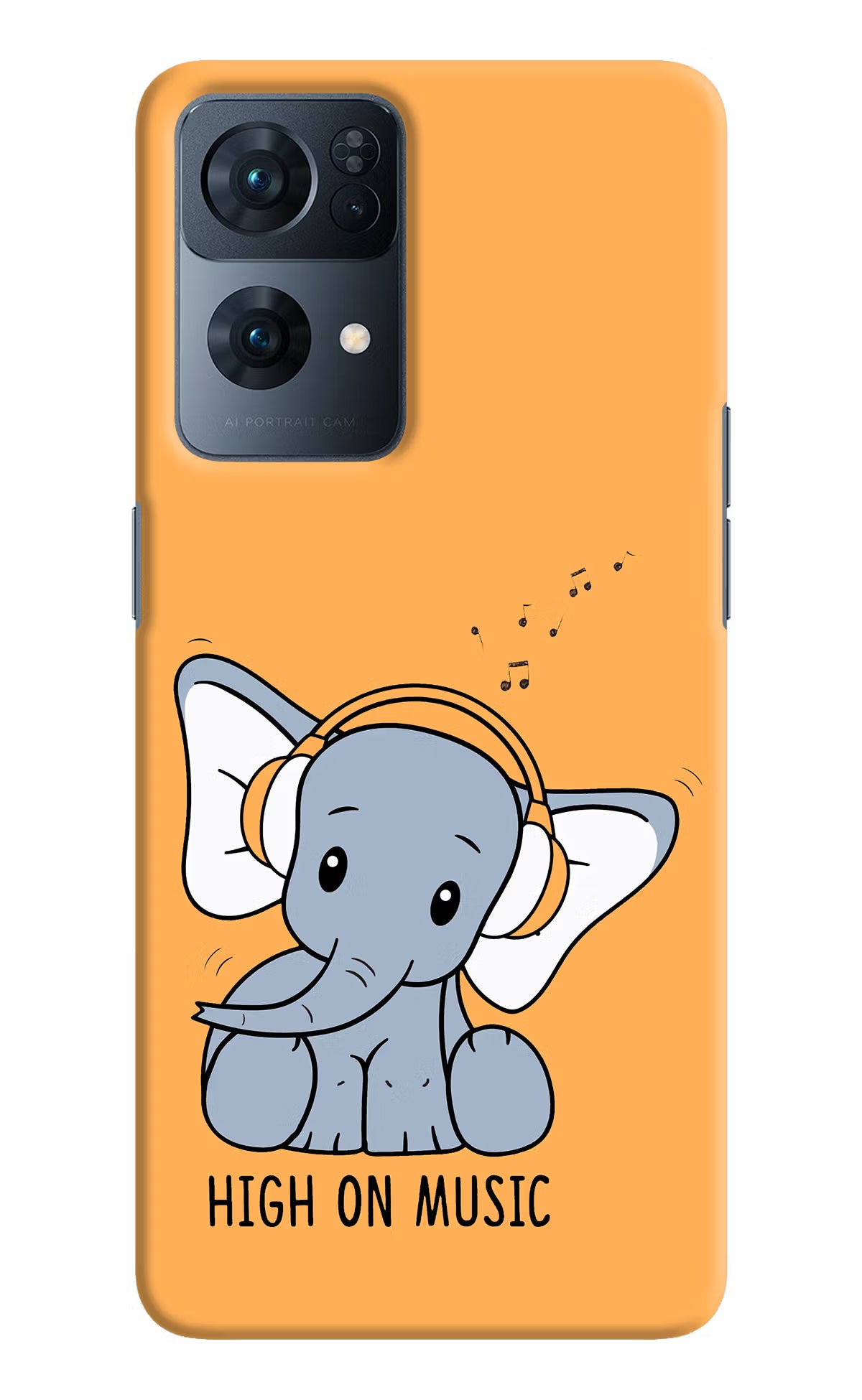 High On Music Oppo Reno7 Pro 5G Hard Case Back Cover by Casekaro