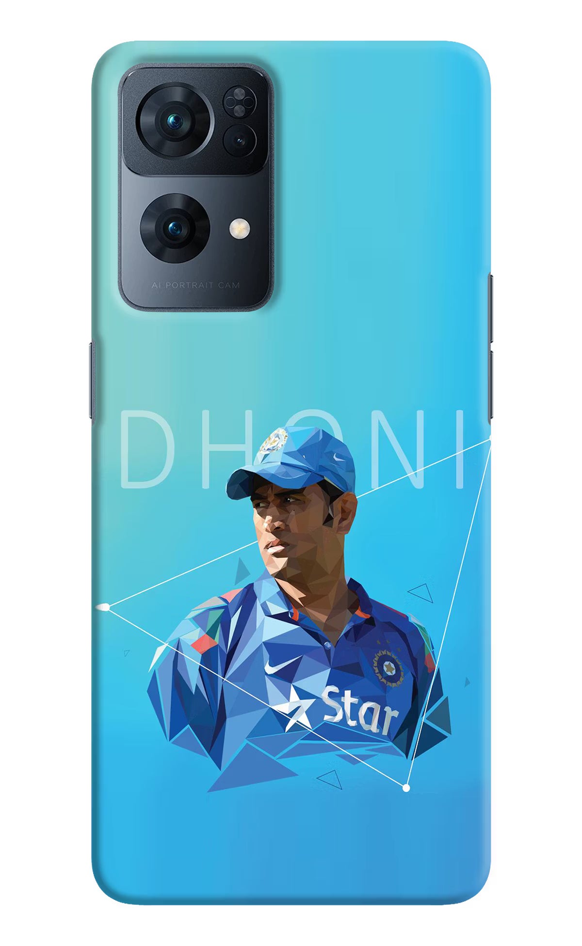 Dhoni Artwork Oppo Reno7 Pro 5G Hard Case Back Cover by Casekaro